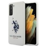 Carcasa US Polo Silicone Logo compatibila cu Samsung Galaxy S21, Alb 4 - lerato.ro