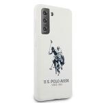 Carcasa US Polo Silicone Logo compatibila cu Samsung Galaxy S21, Alb 5 - lerato.ro