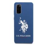 Carcasa US Polo Silicone Collection compatibila cu Samsung Galaxy S20, Navy Blue 2 - lerato.ro
