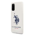 Carcasa US Polo Silicone Collection compatibila cu Samsung Galaxy S20, Alb 3 - lerato.ro