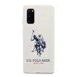 Carcasa US Polo Silicone Collection compatibila cu Samsung Galaxy S20, Alb 2 - lerato.ro