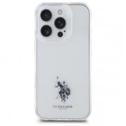 Carcasa US Polo IML Printed Double Horse Logo compatibila cu iPhone 15 Pro Max, Transparent