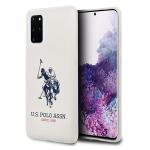 Carcasa US Polo Silicone Collection compatibila cu Samsung Galaxy S20 Plus, Alb 6 - lerato.ro