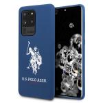 Carcasa US Polo Silicone Collection compatibila cu Samsung Galaxy S20 Ultra, Navy Blue 2 - lerato.ro