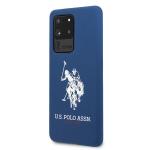 Carcasa US Polo Silicone Collection compatibila cu Samsung Galaxy S20 Ultra, Navy Blue 3 - lerato.ro