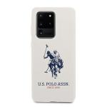 Carcasa US Polo Silicone Collection compatibila cu Samsung Galaxy S20 Ultra, Alb 2 - lerato.ro