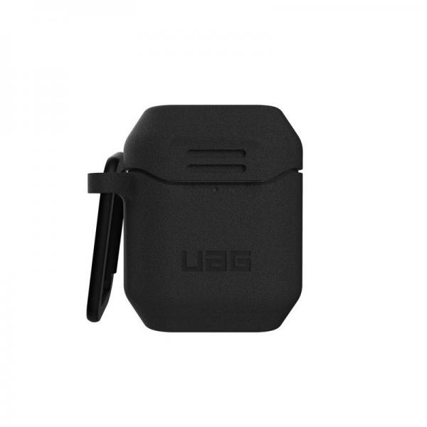 Carcasa antimicrobiana UAG Standard Issue Silicone compatibila cu Apple AirPods Black 1 - lerato.ro