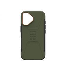 Carcasa UAG Civilian cu MagSafe compatibila cu iPhone 17, Olive/Orange
