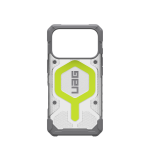 Carcasa UAG Pathfinder Clear cu MagSafe compatibila cu iPhone 17, Gri / Neon 2 - lerato.ro