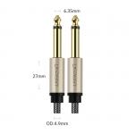 Cablu audio UGREEN AV128, 2x Jack 6.35mm tata, 2m, Gri 5 - lerato.ro