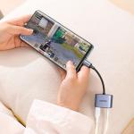 Adaptor audio UGREEN CM231, tata USB-C la mama USB-C si mama jack 3.5 mm, 30W, Gri 12 - lerato.ro