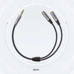 Splitter audio UGREEN AV191, tata mini jack 3.5 mm la 2x mama mini jack 3.5 mm, 20cm, Negru 3 - lerato.ro
