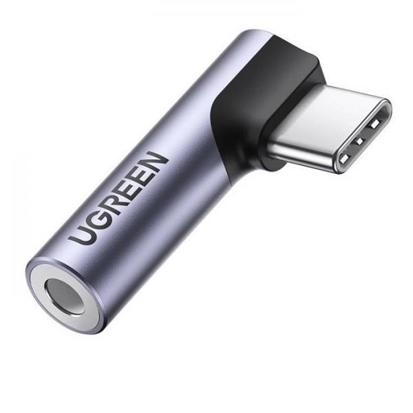 Adaptor UGREEN AV154, tata USB-C la mama jack 3.5 mm, Aluminiu, Silver 1 - lerato.ro