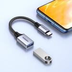 Adaptor cablu date OTG UGREEN US378B USB-C tata la USB 3.0 mama, 5 Gbps, 15cm Negru 9 - lerato.ro