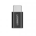 Adaptor UGREEN US157 Micro USB mama - USB-C tata, Quick Charge, 5V, Negru