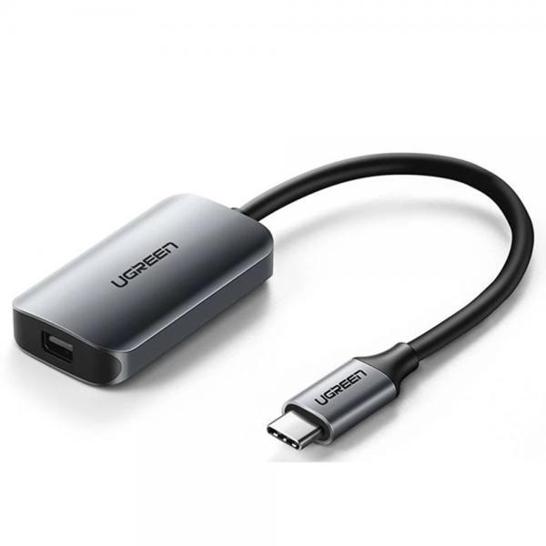 Adaptor UGREEN CM236, tata USB-C la mama Mini DisplayPort, 4K, 60Hz, 10cm, Gri