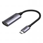 Adaptor cablu video UGREEN CM297, USB-C la HDMI mama 4K 60HZ, Thunderbolt 3, compatibil cu MacBook, PC si alte dispozitive, 25 cm, Argintiu/Negru 2 - lerato.ro