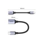 Adaptor cablu date OTG UGREEN US378 USB-C tata la USB 3.0 mama, 5 Gbps, 15cm Negru 8 - lerato.ro