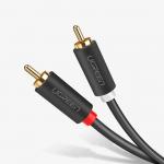 Cablu audio UGREEN AV104, 2x tata RCA la 2x tata RCA, 3m, Gri 12 - lerato.ro