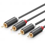 Cablu audio UGREEN AV104, 2x tata RCA la 2x tata RCA, 3m, Gri 9 - lerato.ro
