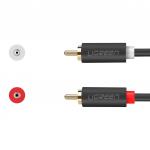 Cablu audio UGREEN AV104, 2x tata RCA la 2x tata RCA, 3m, Gri 4 - lerato.ro
