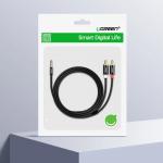 Cablu audio UGREEN AV116 10590, tata jack 3.5 mm la 2x tata RCA, 3m, Negru 12 - lerato.ro