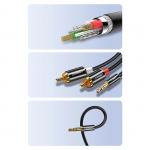 Cablu audio UGREEN AV116 10591, tata jack 3.5 mm la 2x tata RCA, 5m, Negru 23 - lerato.ro