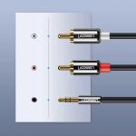 Cablu audio UGREEN AV116 10591, tata jack 3.5 mm la 2x tata RCA, 5m, Negru 20 - lerato.ro
