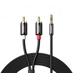 Cablu audio UGREEN AV116 10591, tata jack 3.5 mm la 2x tata RCA, 5m, Negru 11 - lerato.ro