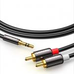 Cablu audio UGREEN AV116 10591, tata jack 3.5 mm la 2x tata RCA, 5m, Negru 14 - lerato.ro