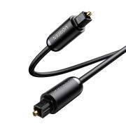 Cablu audio UGREEN AV122 Toslink, tata S/PDIF la tata S/PDIF, 1m, Negru