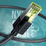 Cablu retea UGREEN NW150 Ethernet Braid, Cat. 7, mufat 2xRJ45, lungime 10m, 10Gbps, Negru 9 - lerato.ro