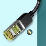 Cablu retea UGREEN NW150 Ethernet Braid, Cat. 7, mufat 2xRJ45, lungime 10m, 10Gbps, Negru 5 - lerato.ro