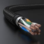 Cablu retea UGREEN NW150 Ethernet Braid, Cat. 7, mufat 2xRJ45, lungime 10m, 10Gbps, Negru 3 - lerato.ro