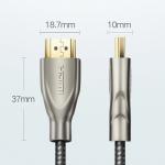 Cablu video UGREEN HD131, HDMI tata - HDMI tata, 4K, 60Hz, 1m, Gri 3 - lerato.ro