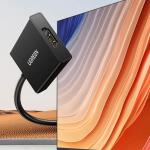 Cablu video UGREEN CM513, VGA tata - HDMI mama, 1080p, 60Hz, 15cm, Negru 4 - lerato.ro