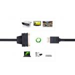 Cablu video UGREEN 20136, HDMI tata - DVI mama, 1080p, 22cm, Negru 9 - lerato.ro