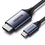 Cablu video UGREEN CM565, HDMI tata - USB-C tata, 8K, 60Hz, 1.5m, Gri 2 - lerato.ro