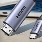 Cablu video UGREEN CM565, HDMI tata - USB-C tata, 8K, 60Hz, 1.5m, Gri 5 - lerato.ro