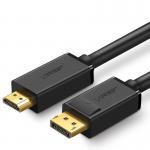 Cablu video UGREEN DP101, DisplayPort tata - HDMI tata, 4K, 30Hz, 1.5m, Negru 2 - lerato.ro