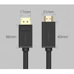 Cablu video UGREEN DP101, DisplayPort tata - HDMI tata, 4K, 30Hz, 1.5m, Negru 14 - lerato.ro