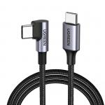 Cablu pentru incarcare si transfer de date UGREEN US255, 2x USB-C, 60W, 50cm, Gri 2 - lerato.ro