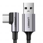Cablu pentru incarcare si transfer de date UGREEN US284, USB/USB-C, 3A, 1m, Gri 2 - lerato.ro