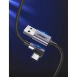 Cablu pentru incarcare si transfer de date UGREEN US284, USB/USB-C, 3A, 1m, Gri 11 - lerato.ro