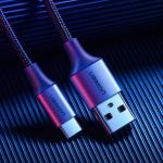 Cablu pentru incarcare si transfer de date UGREEN US288, USB/USB-C, 3A, 2m, Gri 11 - lerato.ro