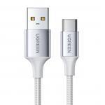 Cablu pentru incarcare si transfer de date UGREEN US288, USB/USB-C, 3A, 3m, Alb 2 - lerato.ro