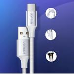 Cablu pentru incarcare si transfer de date UGREEN US288, USB/USB-C, 3A, 3m, Alb 6 - lerato.ro