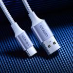 Cablu pentru incarcare si transfer de date UGREEN US288, USB/USB-C, 3A, 3m, Alb 5 - lerato.ro