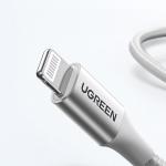 Cablu pentru incarcare si transfer de date UGREEN US304, USB-C/Lightning, 3A, 1m, Argintiu 5 - lerato.ro