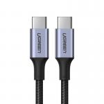 Cablu pentru incarcare si transfer de date UGREEN US316, 2x USB-C, 100W, 5A, 1m, Gri 2 - lerato.ro
